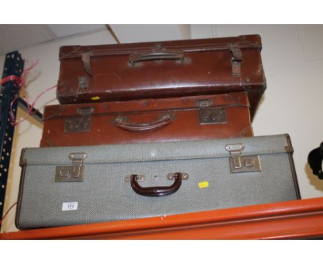 THREE VINTAGE SUITCASES