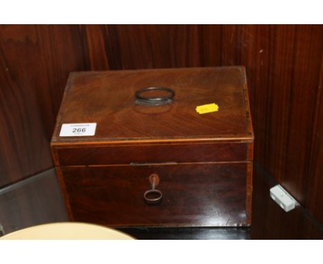AN INLAID TEA CADDY