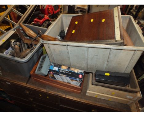 A QUANTITY OF TOOLS, DRILL BITS ETC