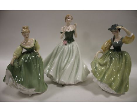 ROYAL WORCESTER FIGURE KEEPSAKE TOGETHER WITH ROYAL DOULTON BUTTERCUP HN 2309 AND FAIR LADY HN 2193
