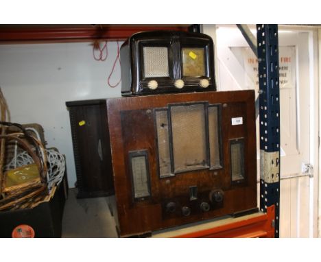 TWO VINTAGE RADIO'S ETC