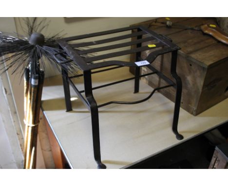 A VINTAGE CAST IRON KETTLE STAND 