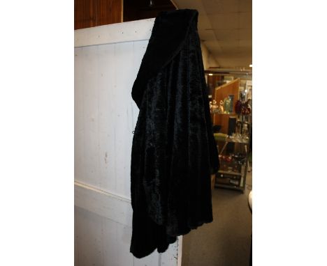 A VINTAGE FURRAY FUR COAT TOGETHER WITH A VINTAGE CHRISTENING GOWN ETC. 