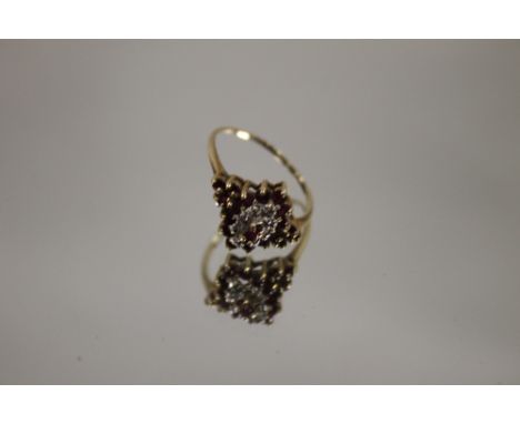 A RUBY AND DIAMOND DRESS RING