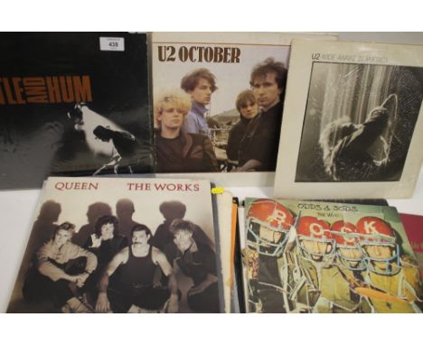 A SELECTION OF LP RECORDS TO INCLUDE U2, BOB DYLAN, STATUS QUO, ELO ETC