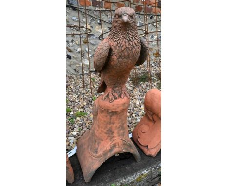 A cast terracotta kestrel ridge tile