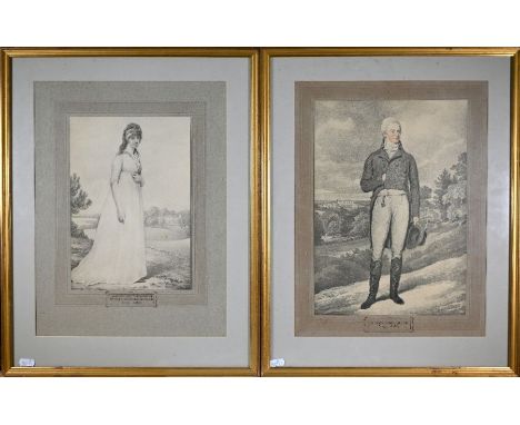 After H Edridge (1768-1821)&nbsp; - A pair - 'The Hon George Villiers 1759-1827' and 'The Hon Maria Theresa Parker Wife of th