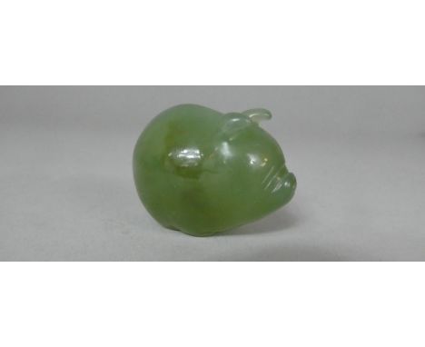 A Jade Pig, 4cm long 