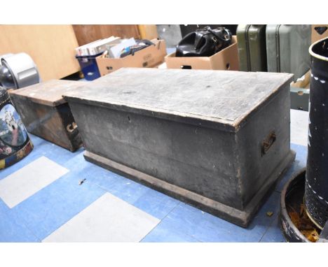 A Late 19th Century Carpenter's Tool Box with Two Removable Trays Containing Woodworking Tools, 85cm high 