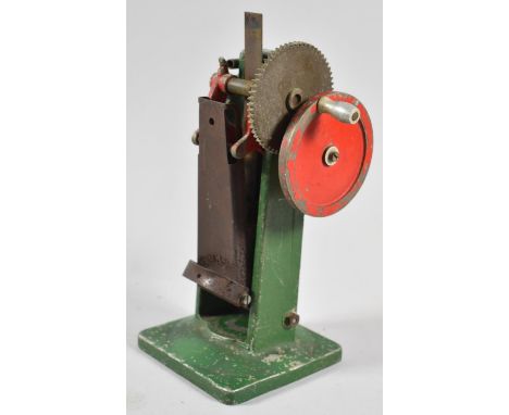 A Vintage Metal Hand Operated Press or Stamp Machine, 22cm high 