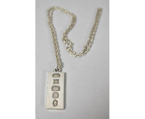 A Silver Ingot and Chain, Birmingham 1977, 21.8g 