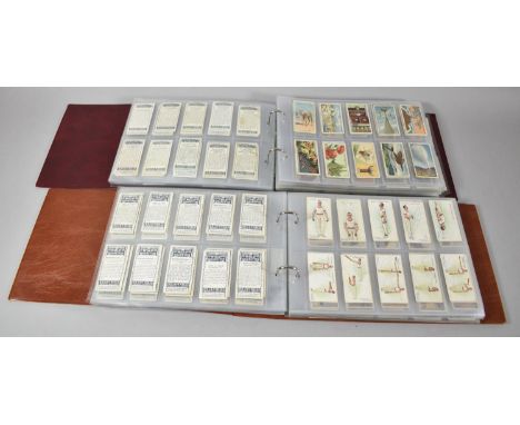 Two Ring Binders Containing Multiple Sets of Cigarette Cards 
