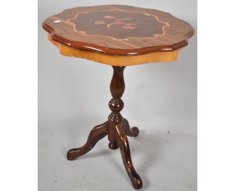 An Italian Inlaid Tripod Wine Table, 53cm Diameter 