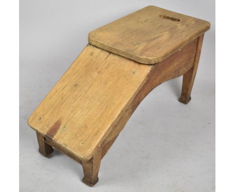 A Vintage Shoe Shop Fitting Stool, 67cm long 