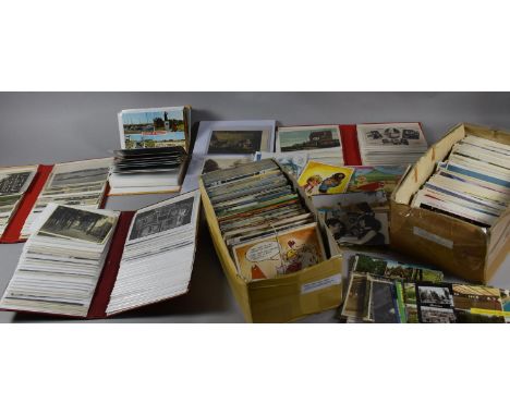 A Box Containing Large Quantity of Loose Postcards, Postcards in Ring Binders etc Mainly Continental 