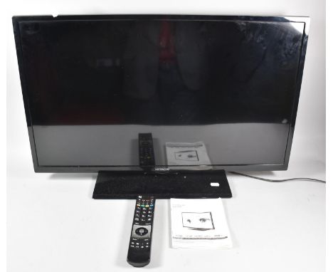 A Hitachi 32" Colour TV with Remote and Manual 