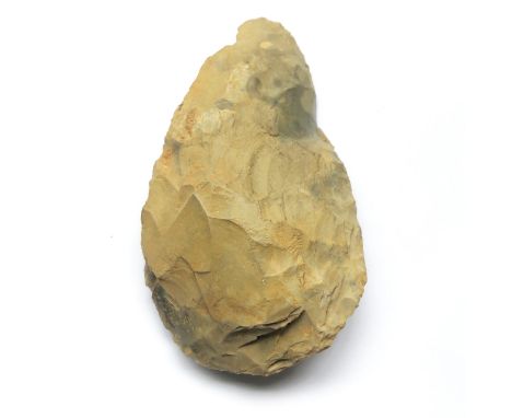 Lower Palaeolithic hand axe, Flint (Rixons) at Swanscombe,175g, 110mm.Condition report: The sale is now scheduled for May 14/