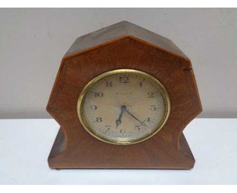 An early twentieth century Swiss made Art Deco eight day mantel clock 