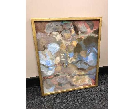 Continental School : Abstract figures, oil on canvas.