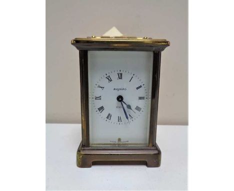 A brass cased carriage clock by Bayard of France 