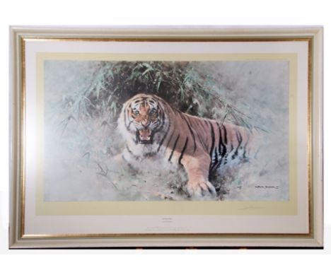 Large framed ltd edition Print, "Tiger fire", after David Shepherd.