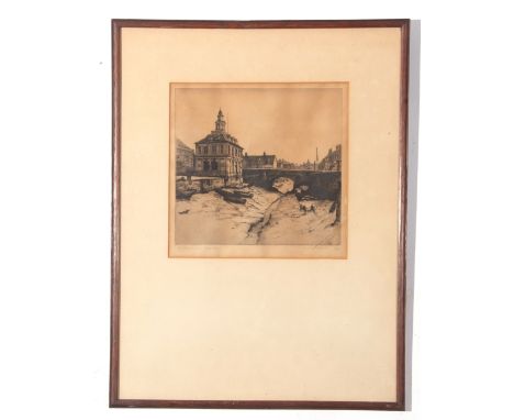 Alfred Blundell, Print signed in margin, Customs House, Kings Lynn, No. 75/200, 24 x 25cm