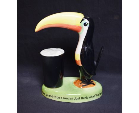 Advertising - a Guinness Toucan ceramic table lamp base, 21cm high, marked Carlton Ware