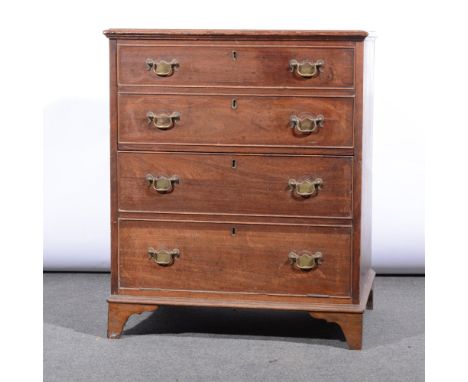 Victorian mahogany commode, dummy drawer fascia, rectangular top with moulded edge, bracket feet, width 64cm, depth 48cm, hei