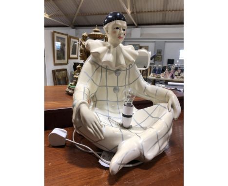 Composition Pierrot lamp, 44cm, no shade.