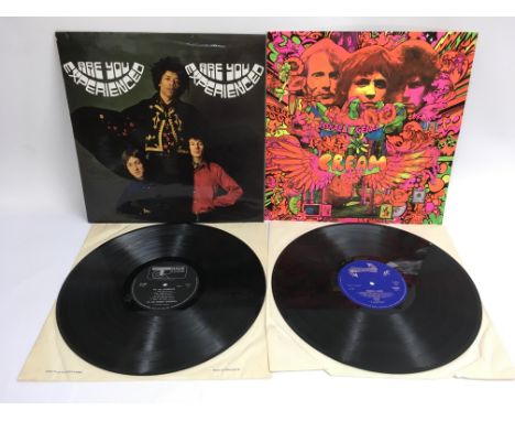 Two early pressings of 1960s LPs comprising ‘Are You Experienced’ by The Jimi Hendrix Experience and ‘Disraeli Gears’ by Crea