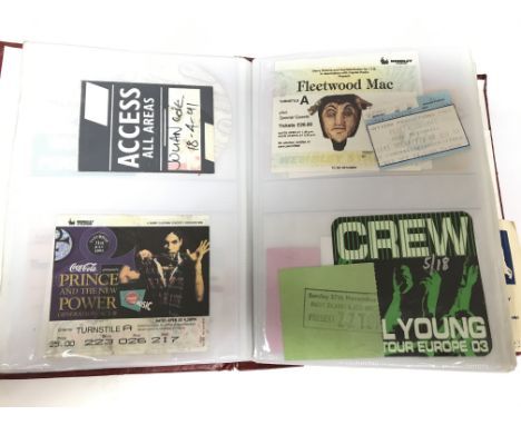 A large and impressive collection of 5 folders containing approx 650 tickets and backstage passes for concerts including Paul