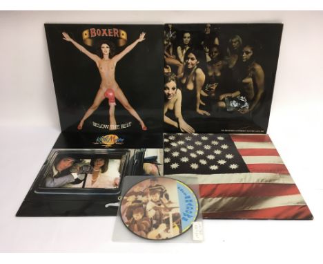 Four LPs comprising Jimi Hendrix ‘Electric Ladyland’, Sly & The Family Stone ‘There’s A Riot Going On’, Keith Moon ‘Two Sides
