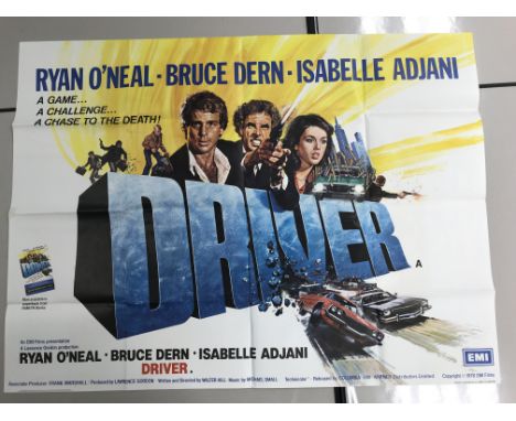 A collection of 4 original UK quad posters for mid-late 1970's action films for The Driver', 'Gone in 60 Seconds', 'The Amste