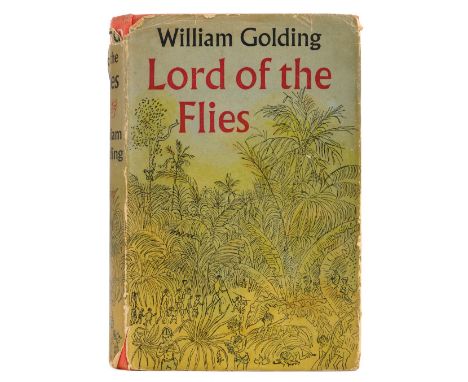 Golding (William). Lord of the Flies, 1st edition, 1954, verso of half-title with authorial ink inscription to Richard Adams 