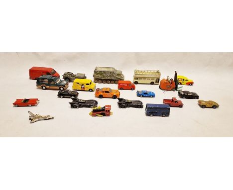 Small quantity of playworn diecast models to include Corgi, Dinky, etc for example Dinky Toys Shado 2, US Jeep, Coventry Plym