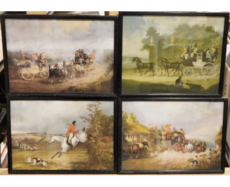 Quantity of assorted hunting and coaching prints&nbsp;(2 boxes)&nbsp;