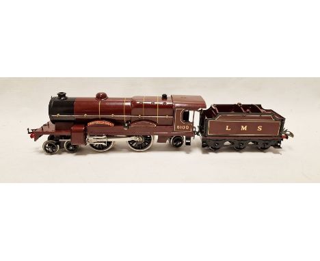 Hornby clockwork '0' gauge LMS Royal Scott 4-4-2 6100 locomotive with 6 wheel tender