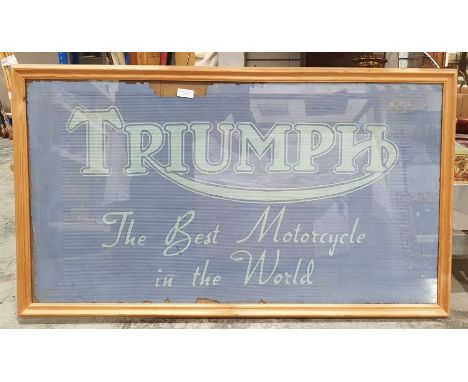 Vintage Triumph poster framed&nbsp;'Triumph the Best Motorcycle in the World'&nbsp;