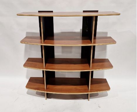 Modern three-shelf bookcase, 120h x 120cm wide x 36.5cms