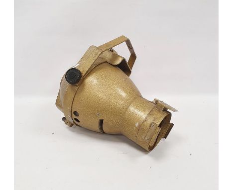 Mid-century Major theatre light in golden-coloured metal body