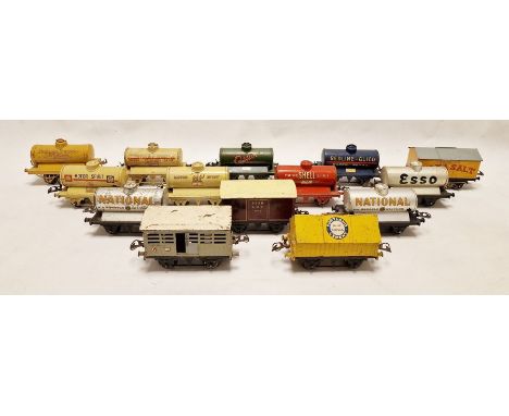 Collection of Hornby '0' gauge wagons&nbsp;to include Motor Spirit, Red Line, Shell, Castrol, Portland Cement (1 box)&nbsp;