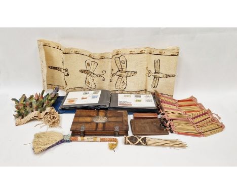 Quantity vintage first day covers, olivewood box&nbsp;with inscription 'to Captain Nearbolt of the Syrian Mail Packet dated 1