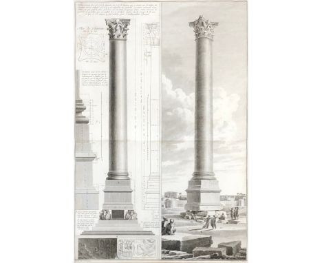 After Louis-François Cassas (1756-1827), an early 19th century architectural engraving, engraved by M. A. Benoist, from Cassa