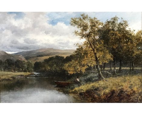 David Bates (1840-1921), 'Near Builth', oil on canvas, signed and dated 1876, 29x44cmProvenance: The Barn Gallery, Worcester,