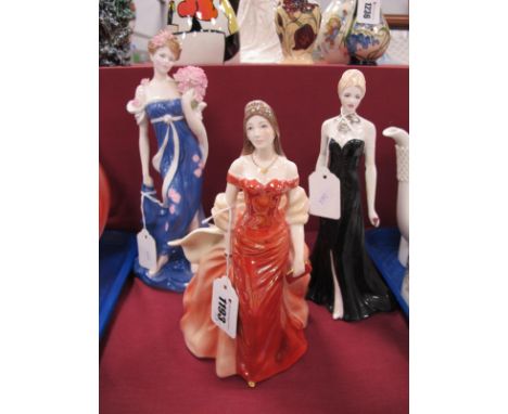 Royal Worcester Figurines, 'The Spirit of Summer',  'Black Gown' and 'Philippa' all limited edition. (3)