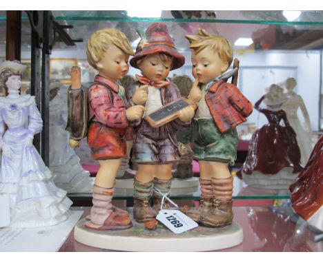 Hummel Large Figure Group 'School Boys', stamped 170 III, 23.5cm high.