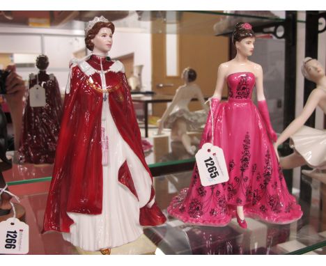 Royal Worcester Figurines '... Queen's 80th and 'Audrey Hepburn' (2)