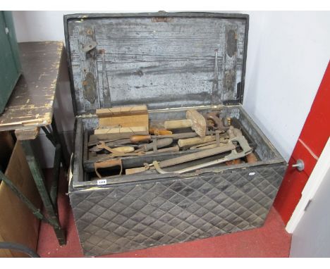 A Quantity of Woodworkers Tools, in a XIX Century box.