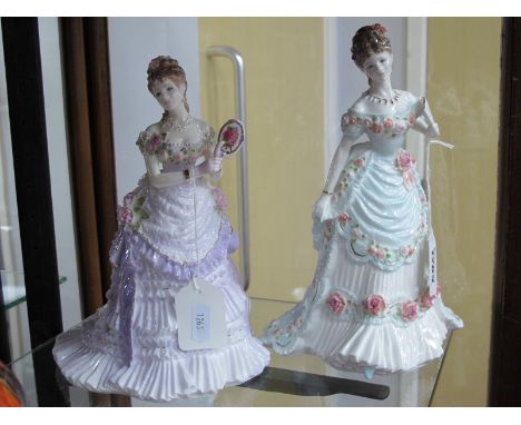 Royal Worcester Splendour at Court Figurines - 'A Royal Presentation' and 'A Royal Anniversary', both 284/12500. (2)