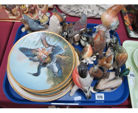 Ceramic Birds, including eight Goebel, Peter Scott 'Mallard' chipped, plates:- One Tray